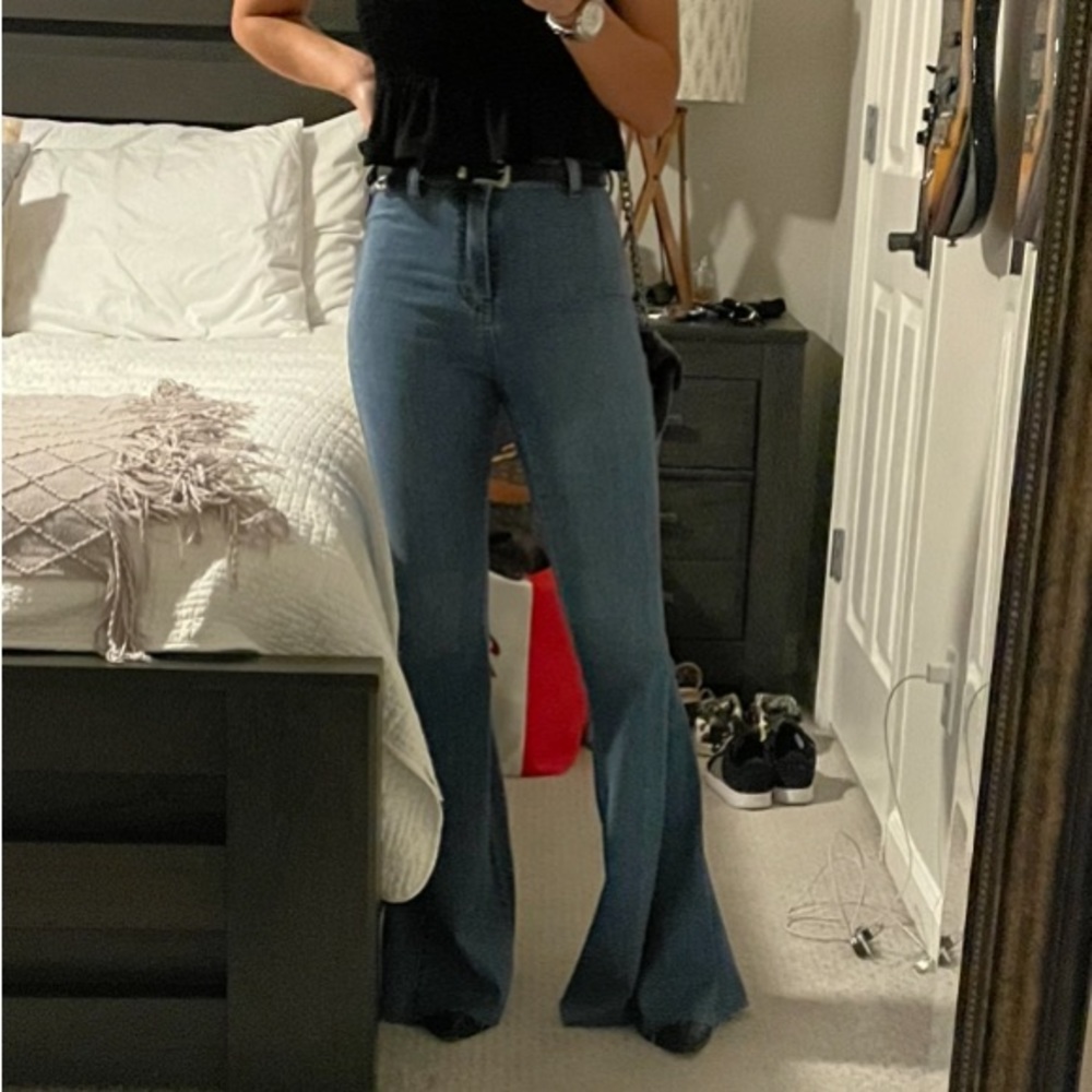 Blank Paige High Rise Wide Leg Jeans